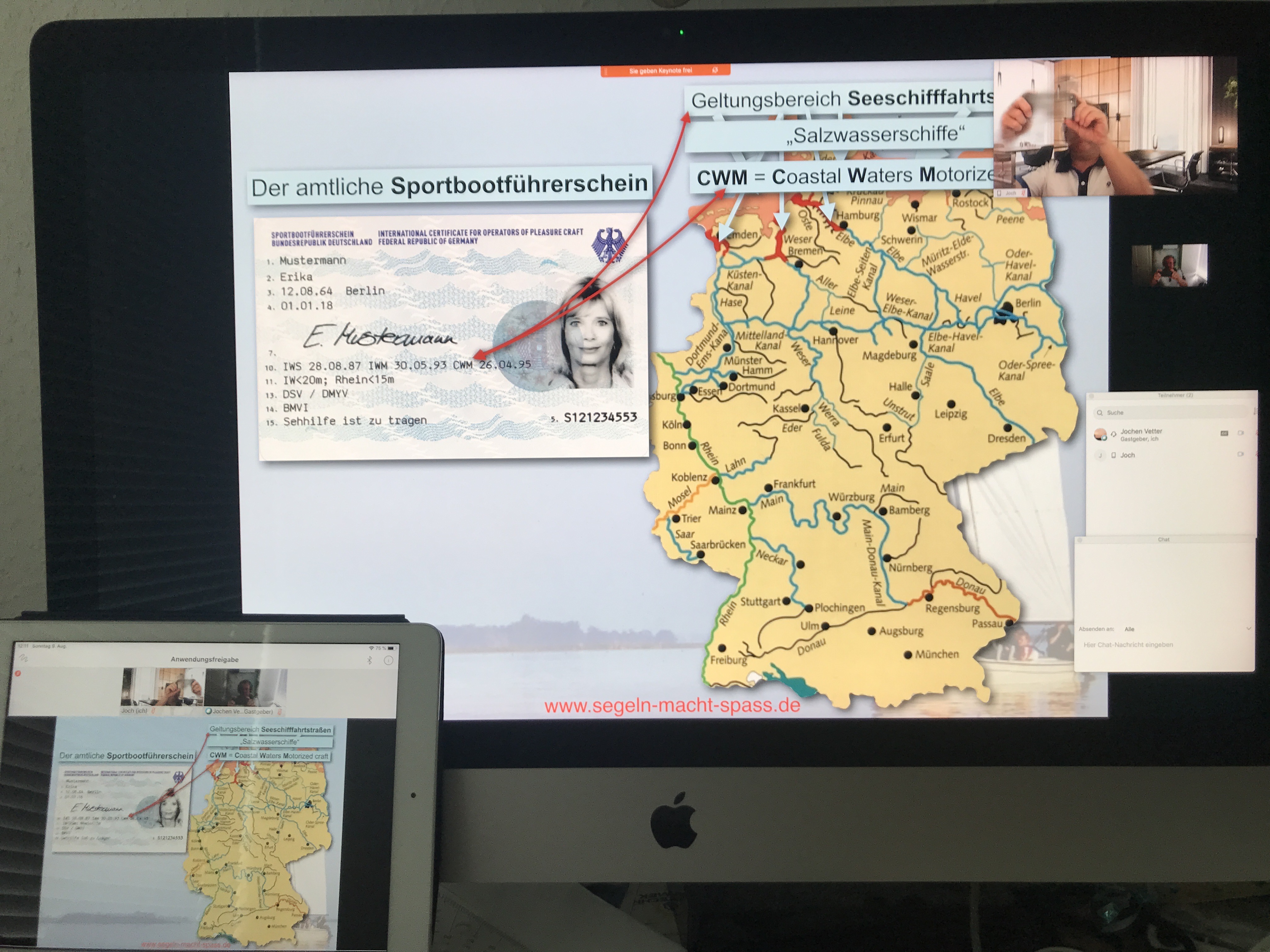 Bildschirm Onlinekurs