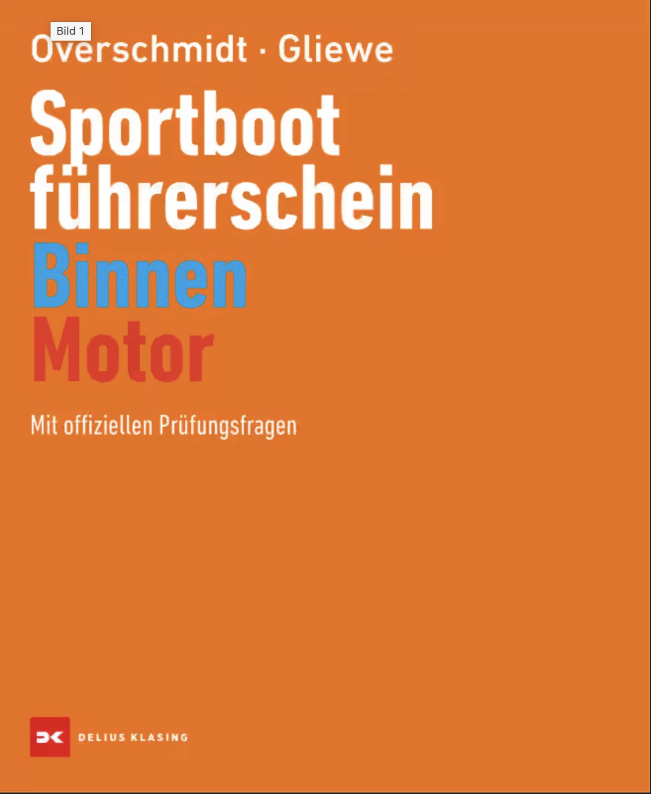 Lehrbuch Sportbootführerschein Binnen Motor