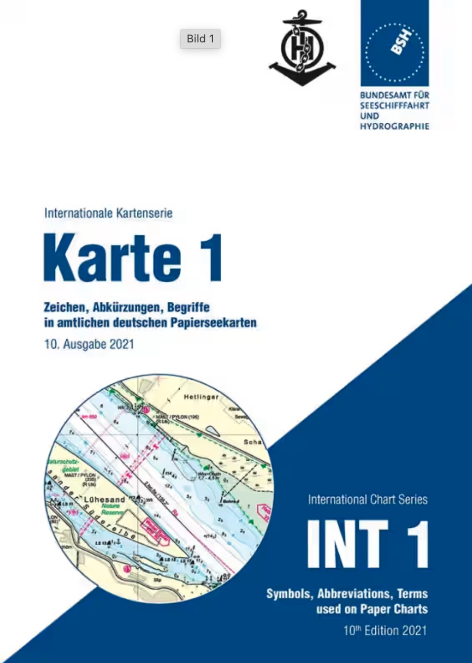 Karte INT 1 Zeichen und Abkürzungen in Seekarten